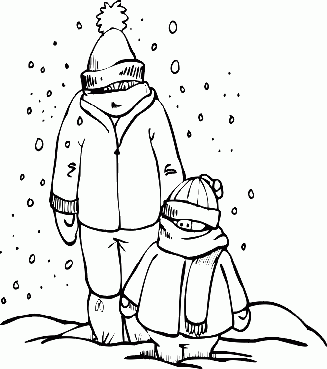 Personajes muertos de frío en la nieve