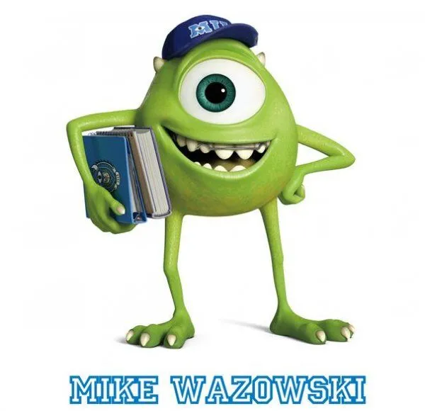 Personajes de la película Monstruos University. Mike Wazowski Personajes de la película Monstruos University. Mike Wazowski