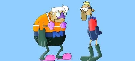 Personajes de la serie Bob Esponja: Tritonman y el Chico Percebe