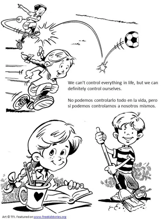 Personal Responsibility Coloring Pages – Sentido de responsabilidad  personal: Páginas para pintar – Free Kids Stories