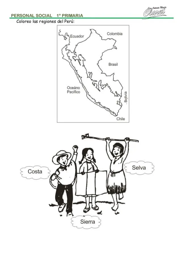PERSONAL SOCIAL 1º PRIMARIA Coloreo las regiones del Perú: | Primeros grados, Fichas de trabajo, Simbolos patrios PERSONAL SOCIAL 1º PRIMARIA Coloreo las regiones del Perú: | Primeros grados, Fichas de trabajo, Simbolos patrios