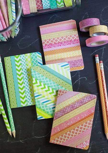 Personaliza tus cuadernos con washi tape - Manualidades fáciles ... Personaliza tus cuadernos con washi tape - Manualidades fáciles ...