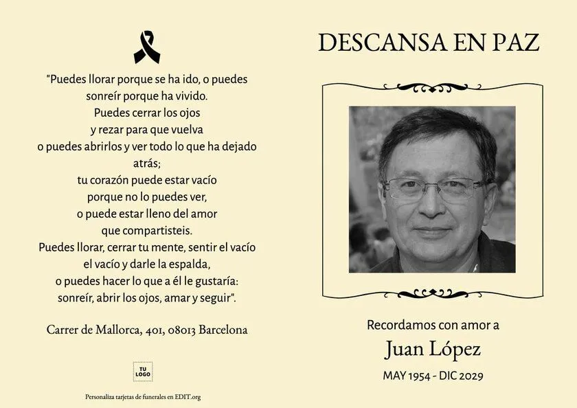 Personaliza diseños de esquelas para imprimir Personaliza diseños de esquelas para imprimir