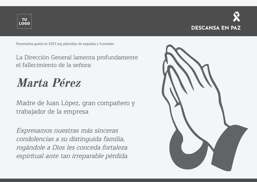Personaliza diseños de esquelas para imprimir Personaliza diseños de esquelas para imprimir