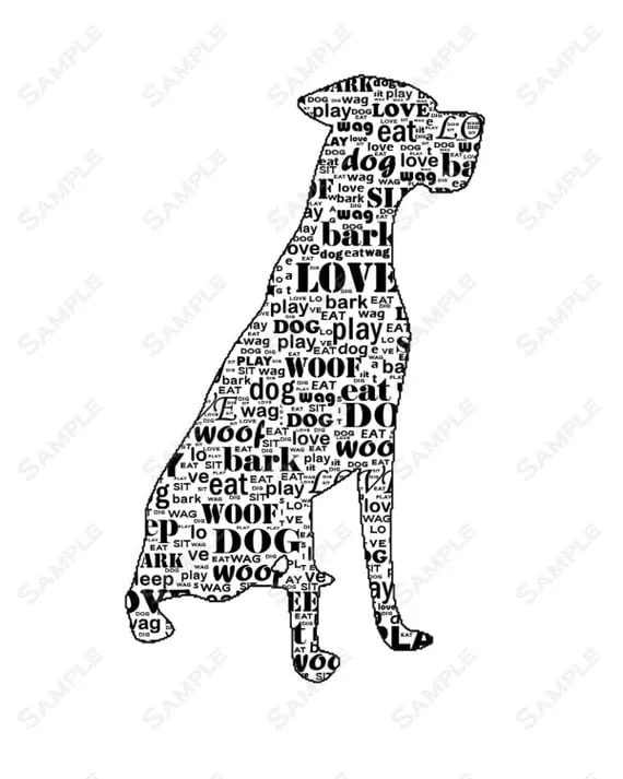 PERSONALIZED Great Dane Dog Great Dane Silhouette Word por PetGifts PERSONALIZED Great Dane Dog Great Dane Silhouette Word por PetGifts
