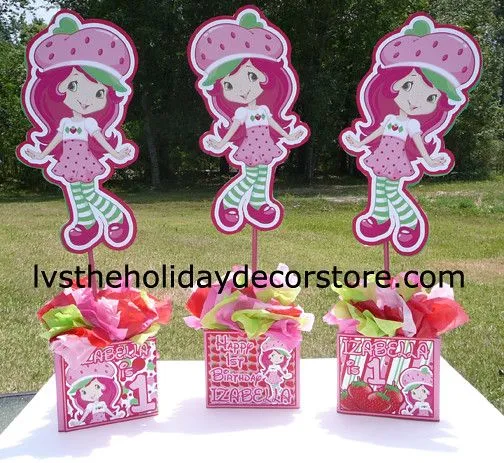 personalized-strawberry-shortcake-new-birthday-party-centerpiece ... personalized-strawberry-shortcake-new-birthday-party-centerpiece ...