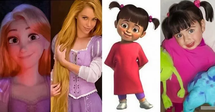 Personas que son idénticos a personajes de dibujos animados