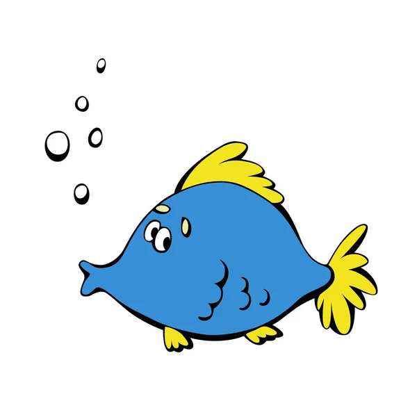 Pescado azul de dibujos animados — Vector stock © fandorina #8580579 Pescado azul de dibujos animados — Vector stock © fandorina #8580579