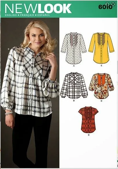 PESPUNTEANDO COSTURAS: Simplicity 6010 - Blusa con pechera tableada. PESPUNTEANDO COSTURAS: Simplicity 6010 - Blusa con pechera tableada.