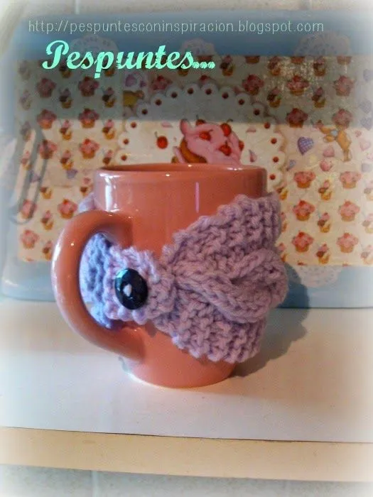 Pespuntes con inspiración: Reto funda para taza, con trenza tejida ... Pespuntes con inspiración: Reto funda para taza, con trenza tejida ...