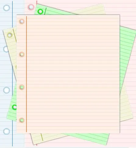 Plantillas de hojas de cuaderno - Imagui