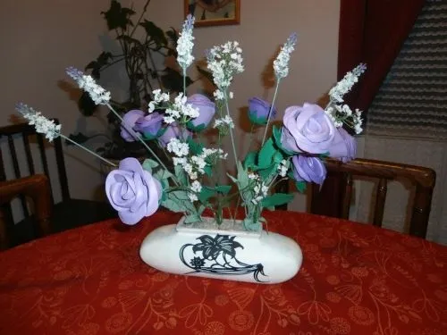 Imagen rosas en foami - grupos.