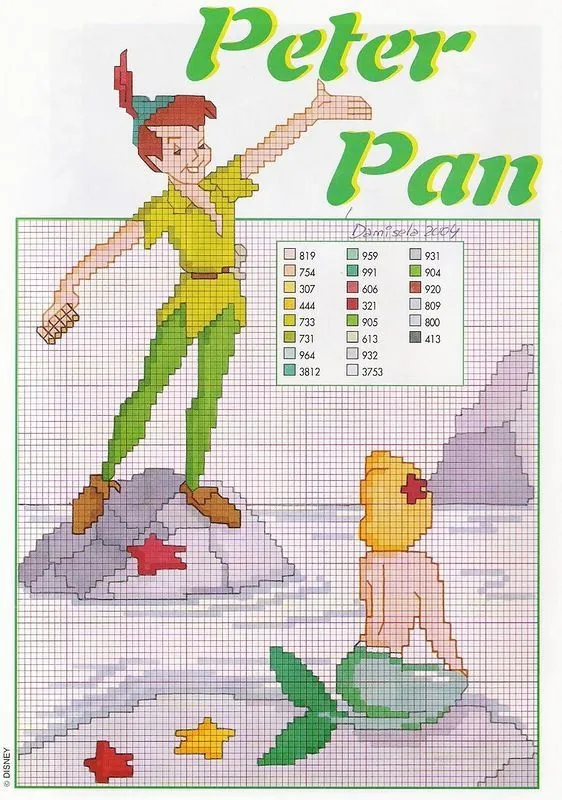 peter pan | Punto de cruz Disney | Pinterest peter pan | Punto de cruz Disney | Pinterest