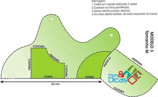 Pets & Dicas: Moldes de roupas para cães grátis Pets & Dicas: Moldes de roupas para cães grátis