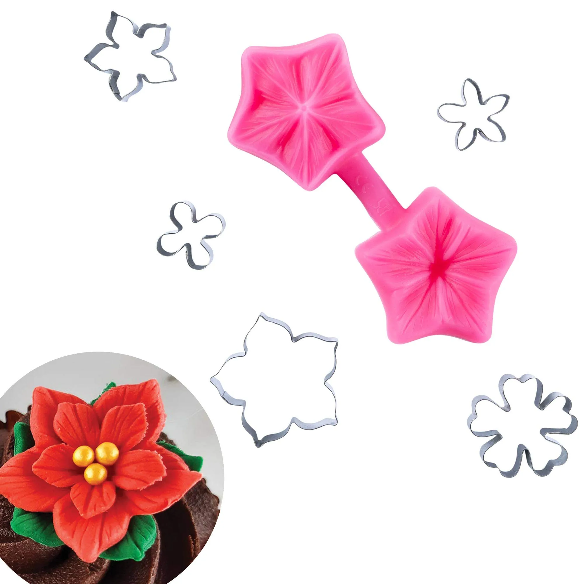 Petunia Fondant - Juego de moldes y moldes para flores navideñas : Amazon.com.mx: Hogar y Cocina Petunia Fondant - Juego de moldes y moldes para flores navideñas : Amazon.com.mx: Hogar y Cocina