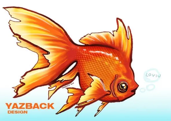 Pez dorado dibujo - Imagui