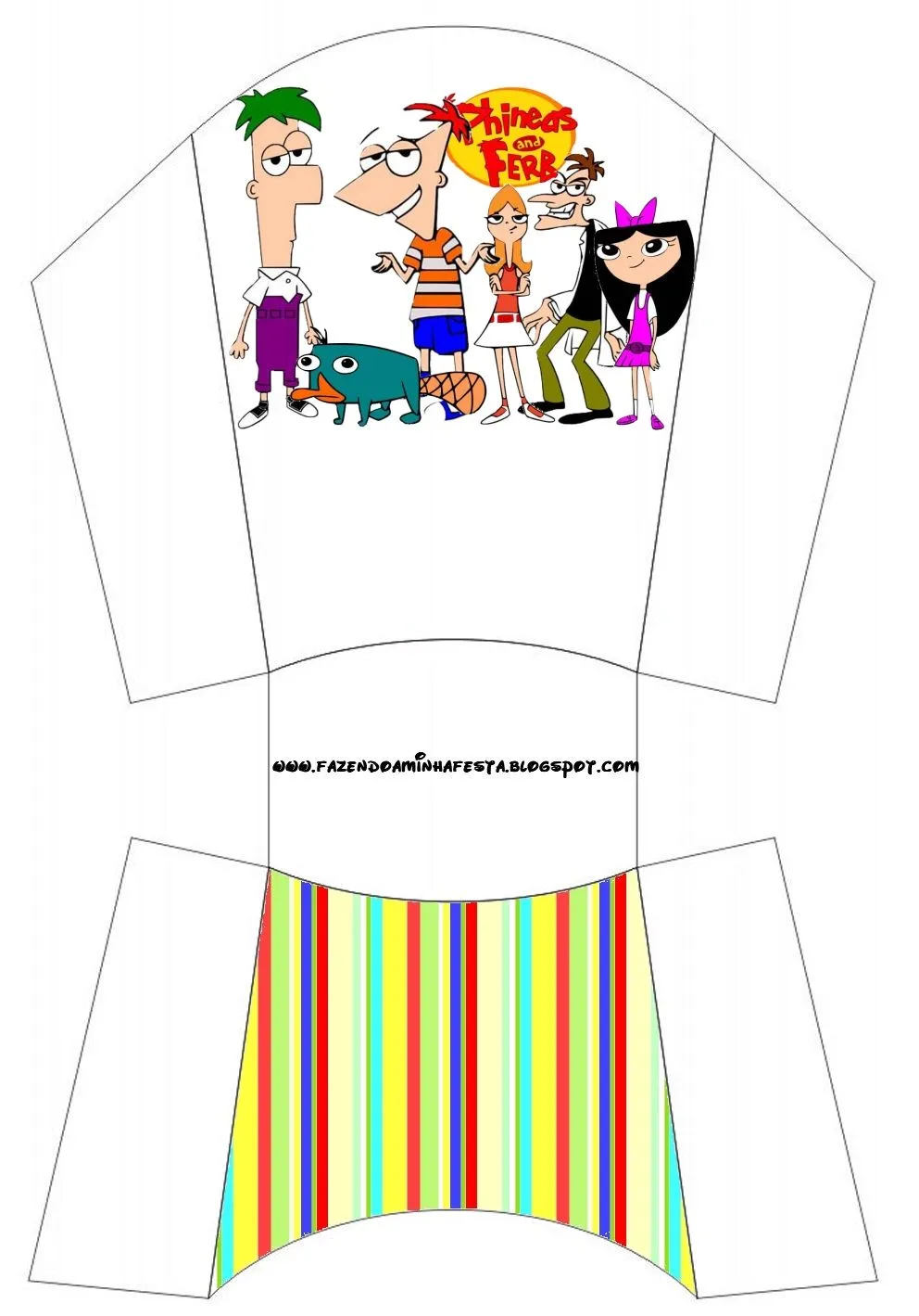 Phineas y Ferb: Cajas para regalo, comida e invitaciones. Para ... Phineas y Ferb: Cajas para regalo, comida e invitaciones. Para ...