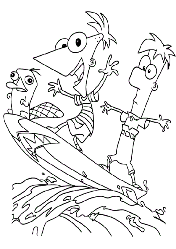 Phineas y Ferb - Dibujos para imprimir y colorear Phineas y Ferb - Dibujos para imprimir y colorear