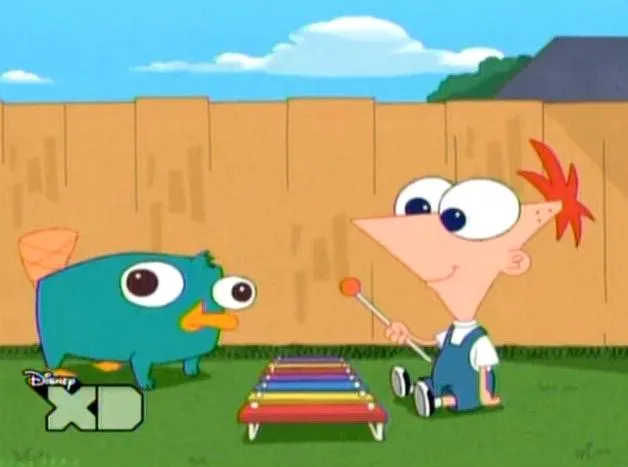 Phineas y ferb de bebes con perry para colorear Phineas y ferb de bebes con perry para colorear
