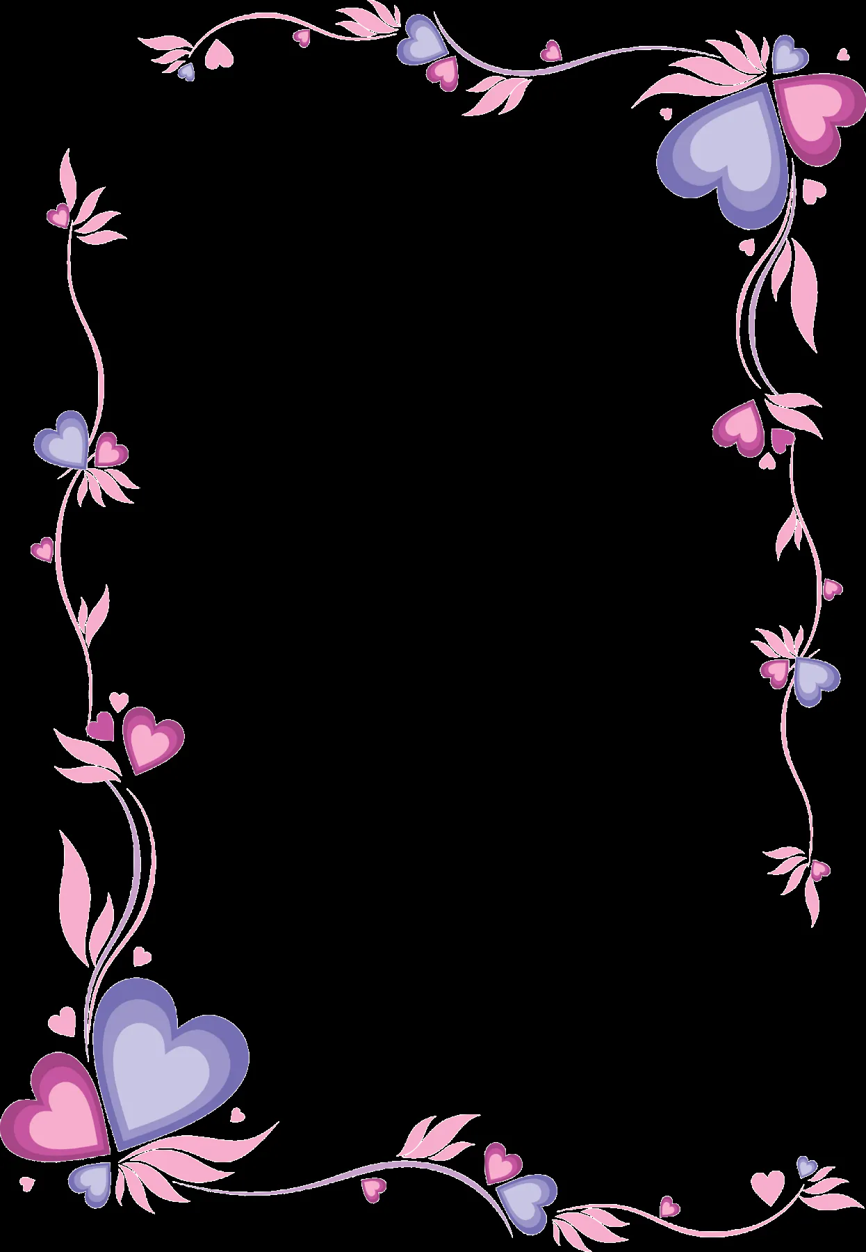 Photo effect from category: Frames for Lovers. | Moldura coração, Corações cor de rosa, Bordas para textos