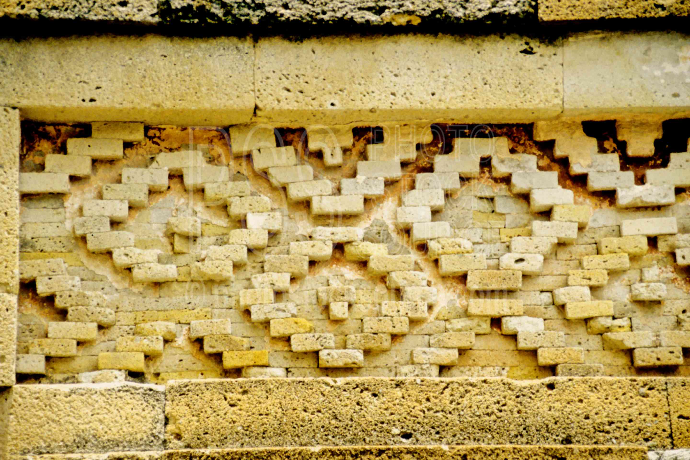 Photo of Grecas Designs by Photo Stock Source - ruin, Mitla ...