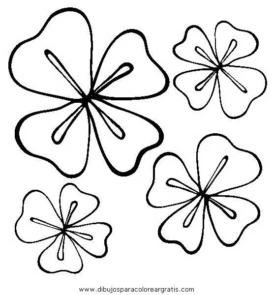 Free coloring pages of hoja trevol