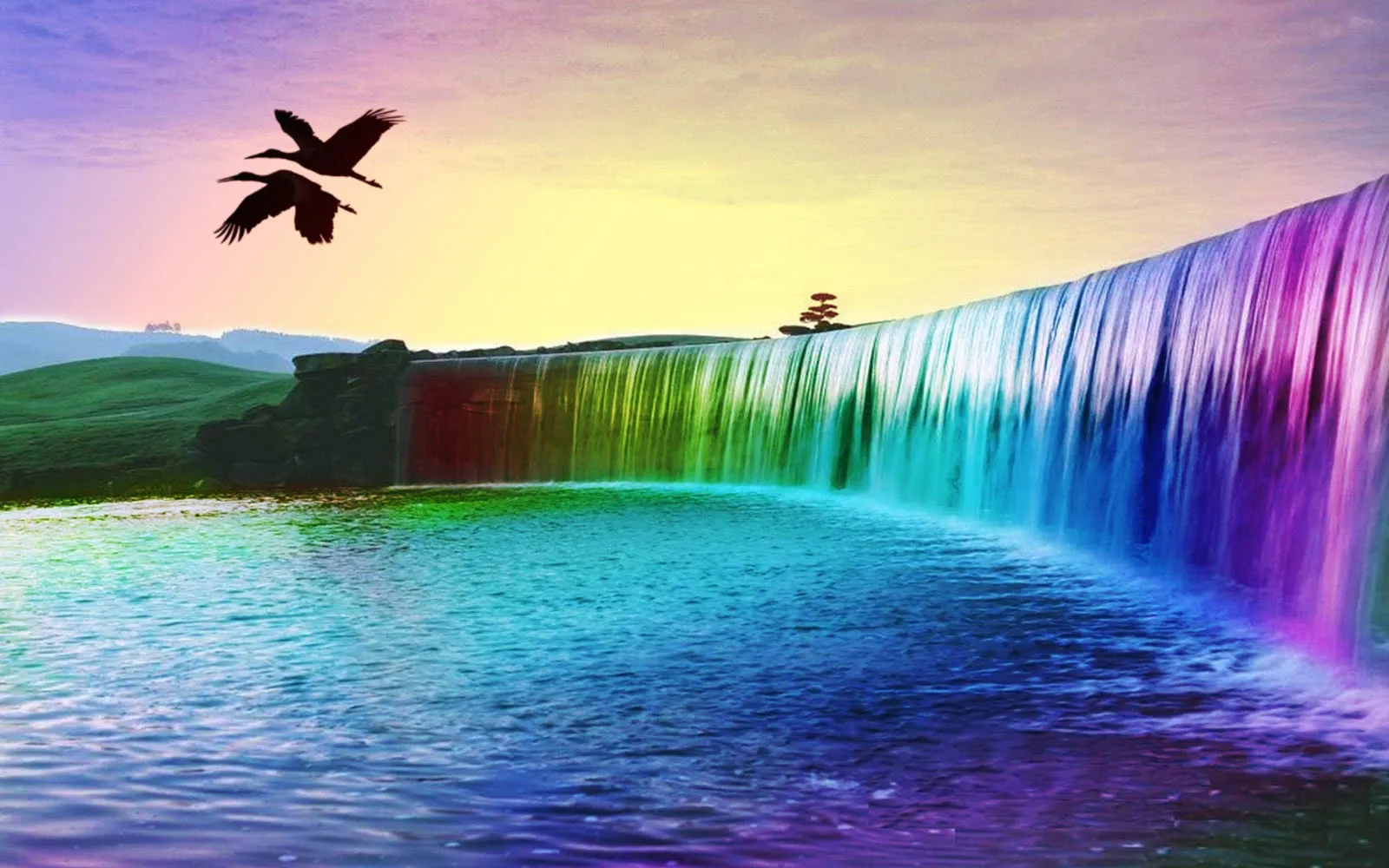 To Download 3D Colorful Waterfall wallpaper click on full size and ... To Download 3D Colorful Waterfall wallpaper click on full size and ...