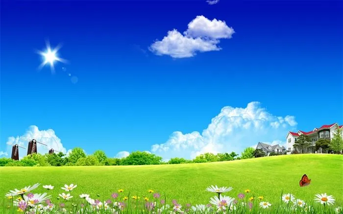 Photoshop fondos de escritorio de paisaje soleado de verano (2) #3 ... Photoshop fondos de escritorio de paisaje soleado de verano (2) #3 ...
