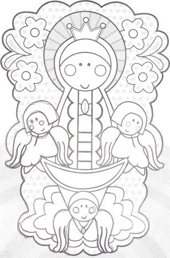 Dibujos para colorear de la virgencita plis - Imagui
