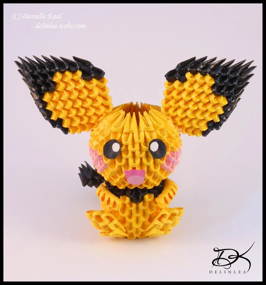 Pichu + Diagram -3D Origami- by Delinlea on DeviantArt Pichu + Diagram -3D Origami- by Delinlea on DeviantArt