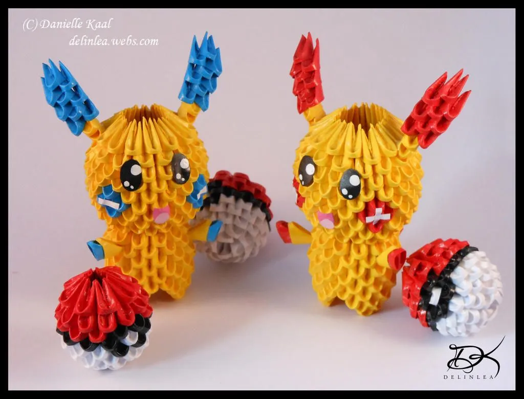 Pichu + Diagram -3D Origami- by Delinlea on DeviantArt Pichu + Diagram -3D Origami- by Delinlea on DeviantArt