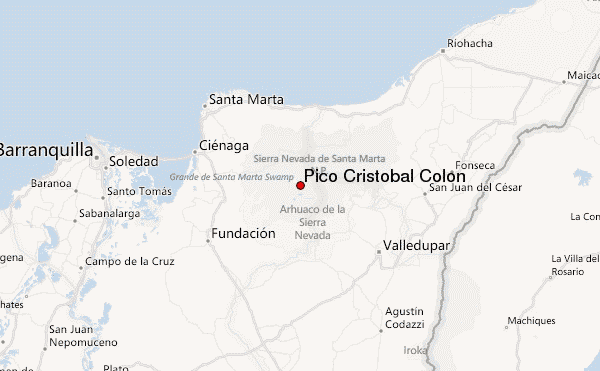 Pico Cristobal Colon Mountain Information Pico Cristobal Colon Mountain Information