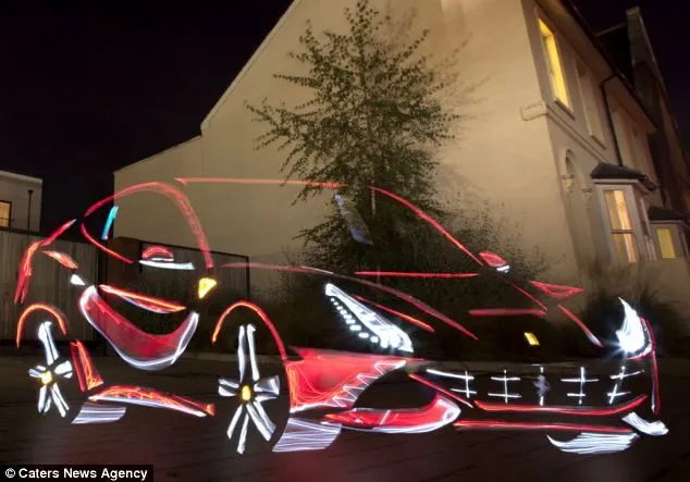 Pictured: British artists create Ghostly Tron-style supercar ... Pictured: British artists create Ghostly Tron-style supercar ...