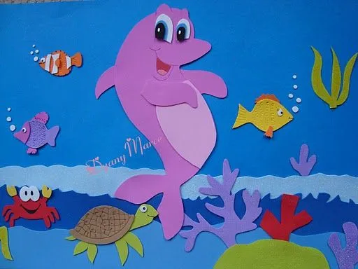 Molde de delfin en goma eva - Imagui