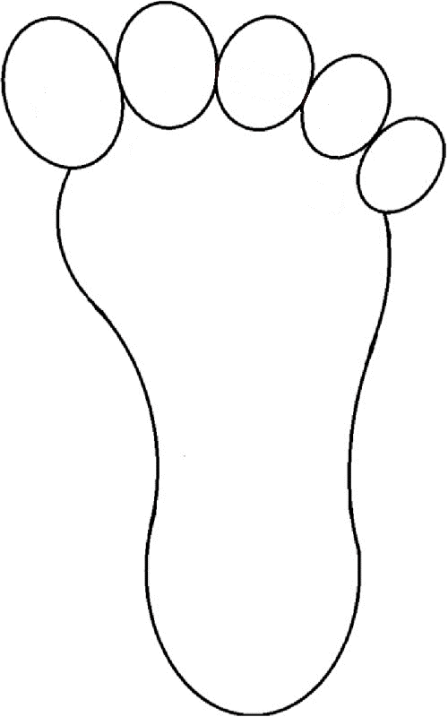 Dibujo de una huella de un pie para colorear - Imagui