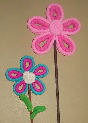 Pieces of me: Flores con papel crepe