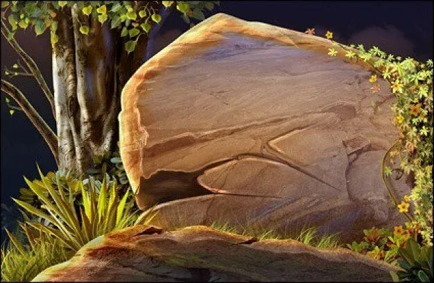 gran piedra en el bosque de fondo psd | Descargar PSD gratis gran piedra en el bosque de fondo psd | Descargar PSD gratis