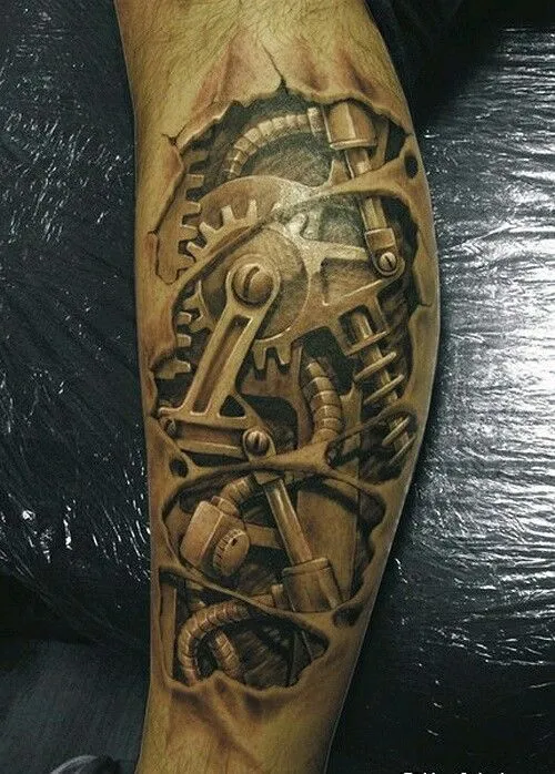 Pierna mecánica | Tatuajes | Pinterest