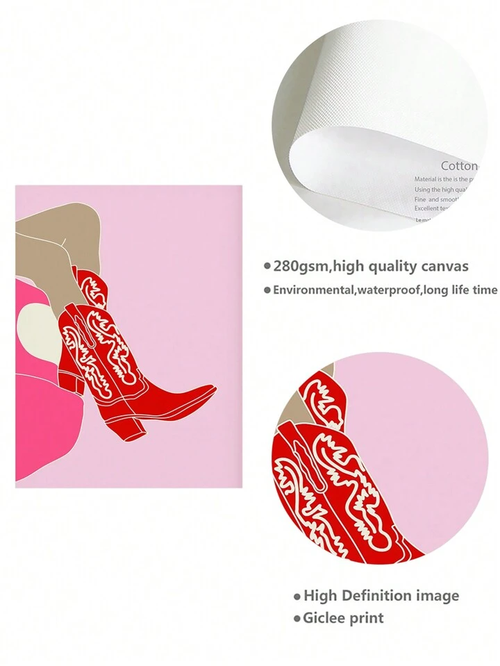 1 Pieza De Cuadros Rosas En Lienzo, Arte De Pared De Moda, Botas, Texto, Impresión De Póster De Cabeza De Toro, Pinturas Modernas, Arte De Pared Rosa, Arte De Moda, Sala De 1 Pieza De Cuadros Rosas En Lienzo, Arte De Pared De Moda, Botas, Texto, Impresión De Póster De Cabeza De Toro, Pinturas Modernas, Arte De Pared Rosa, Arte De Moda, Sala De
