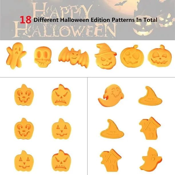 3 piezas de moldes de Halloween antiadherente molde de calabaza de silicona de Halloween para cocina JAMW Sencillez | Walmart en línea 3 piezas de moldes de Halloween antiadherente molde de calabaza de silicona de Halloween para cocina JAMW Sencillez | Walmart en línea
