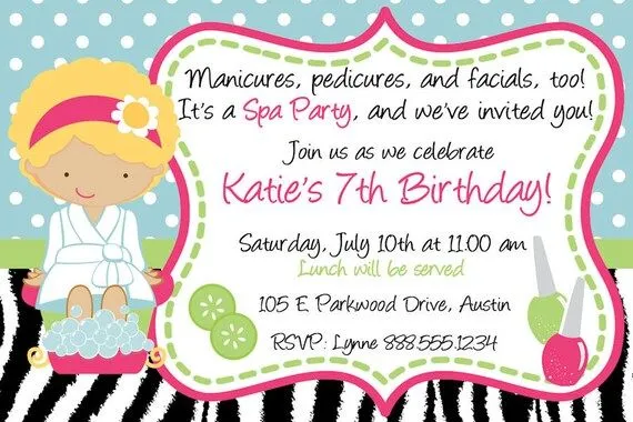 Pijamas de cebra chicas Spa cumpleaños fiesta por DewDropDigitals