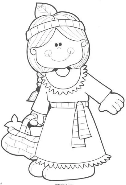 Thanksgiving Indian Coloring Page. | Homeschooling | Pinterest