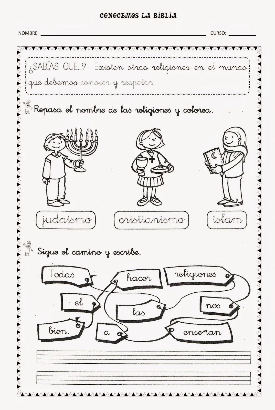 Pin en Actividades de religión