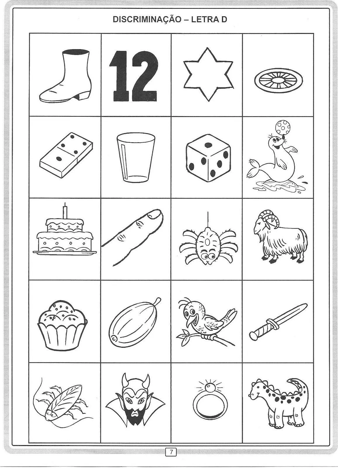 Atividade para alfabetização: Discriminando letras de A a Z Atividade para alfabetização: Discriminando letras de A a Z