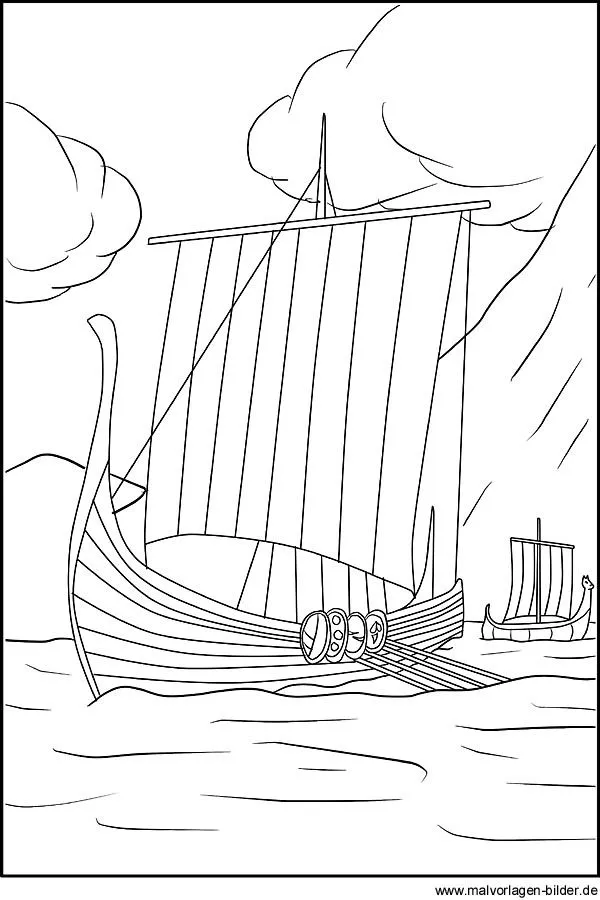 Pin Ausmalbild Wikingerschiff on Pinterest