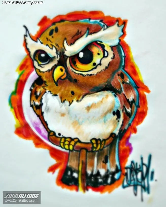Pin Buho Pierna Owl Tattoos Tatuajes Buhos Ajilbabcom Portal on ...