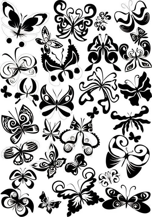 Decorative butterflies vector | Vector Graphics Blog | stencil ... Decorative butterflies vector | Vector Graphics Blog | stencil ...
