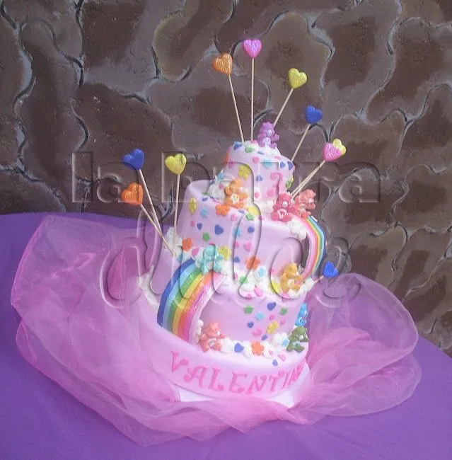 Care bears cake fondant edible glitter pink girl Cariñositos ... Care bears cake fondant edible glitter pink girl Cariñositos ...