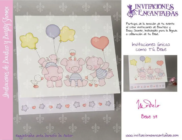Pin by Invitaciones Encantadas on Catalogo Bebe | Pinterest