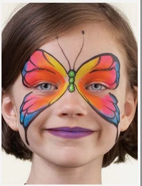 face painting makeup butterfly fantasy - pintacaritas mariposa ...
